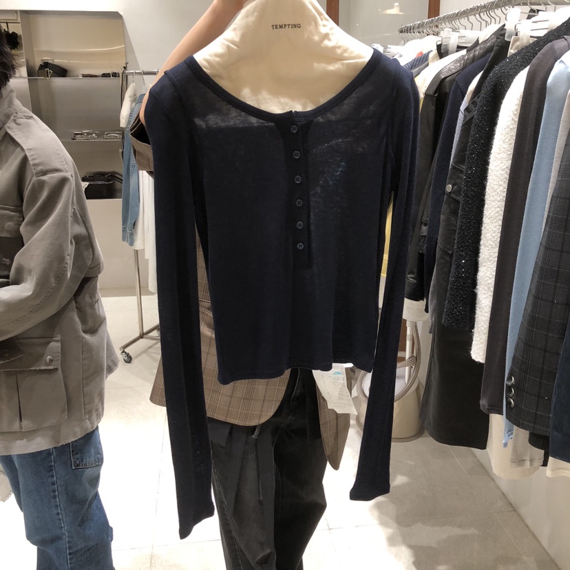 TEMPTING東大門直郵女士新款休閑26春夏人氣推薦時尚長袖T恤TEMPTING長袖T恤圖色5