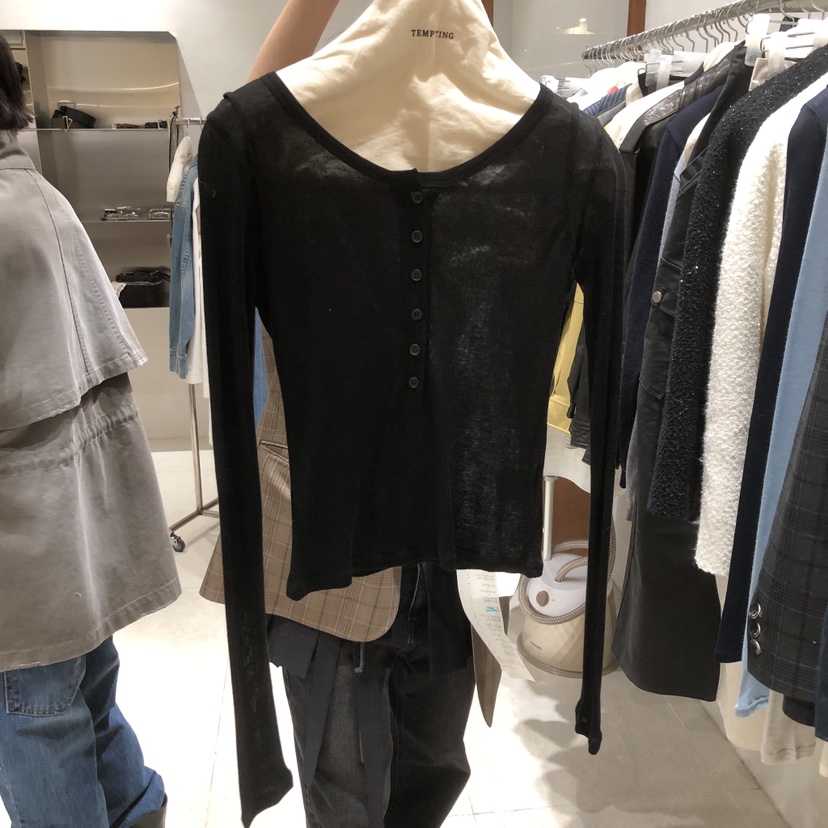 TEMPTING東大門直郵女士新款休閑26春夏人氣推薦時尚長袖T恤TEMPTING長袖T恤圖色6