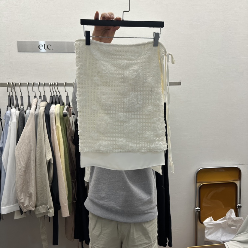 MOANA韓國直郵女裝新品人氣職業推薦熱賣休閑短裙披肩花朵MOANA短裙圖色1