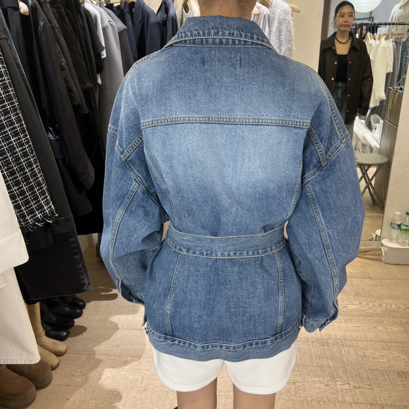 W AND J韓國直郵女裝新款人氣熱賣真品職業26春夏夾克含腰帶W AND J夾克