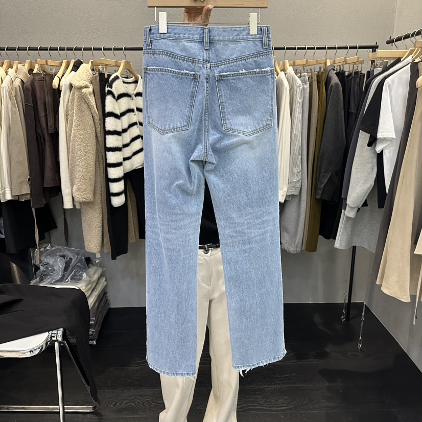 FLAMME TOIT/LUNAMDE東大門實拍女士新品休閑牛仔褲開衩FLAMME TOIT/LUNAMDE牛仔褲