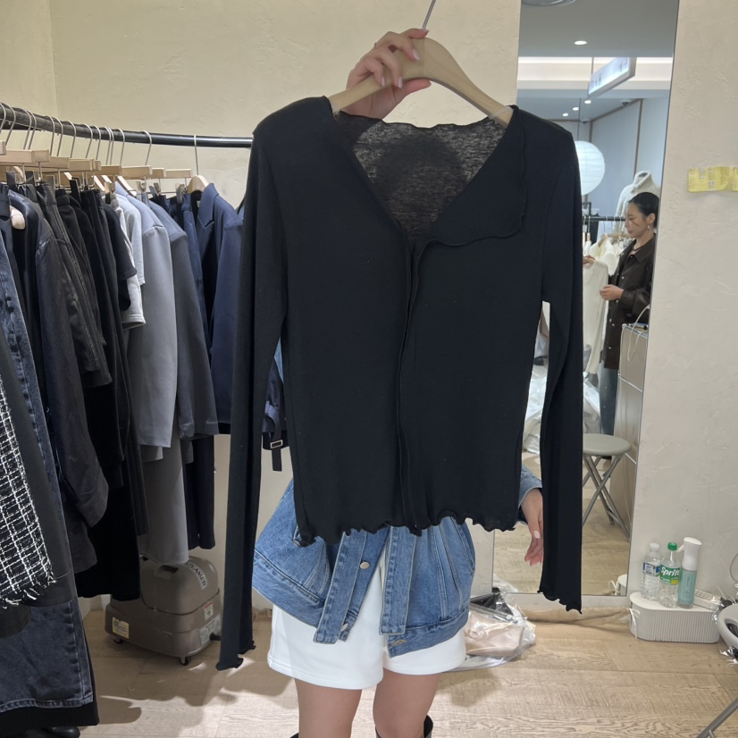 W AND J韓國直郵女裝新款時尚職業人氣真品推薦長袖T恤W AND J長袖T恤圖色2