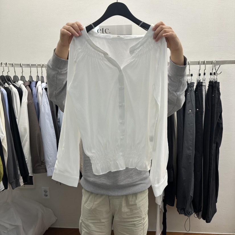 MOANA東大門直郵女裝新品推薦休閑26春夏時尚真品襯衫蕾絲衫MOANA襯衫/蕾絲衫圖色1