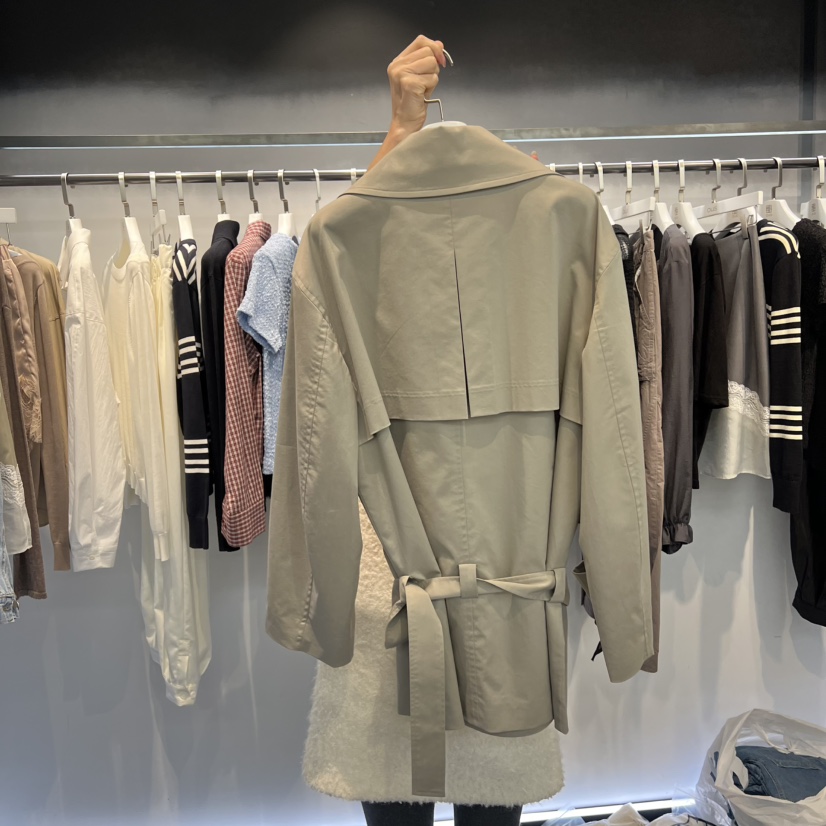 OUS/INCH-L東大門直郵女士新品人氣推薦職業夾克含腰帶OUS/INCH夾克