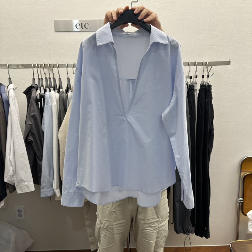 MOANA東大門代購女裝新品熱賣人氣休閑真品襯衫蕾絲衫V領MOANA襯衫/蕾絲衫圖色1