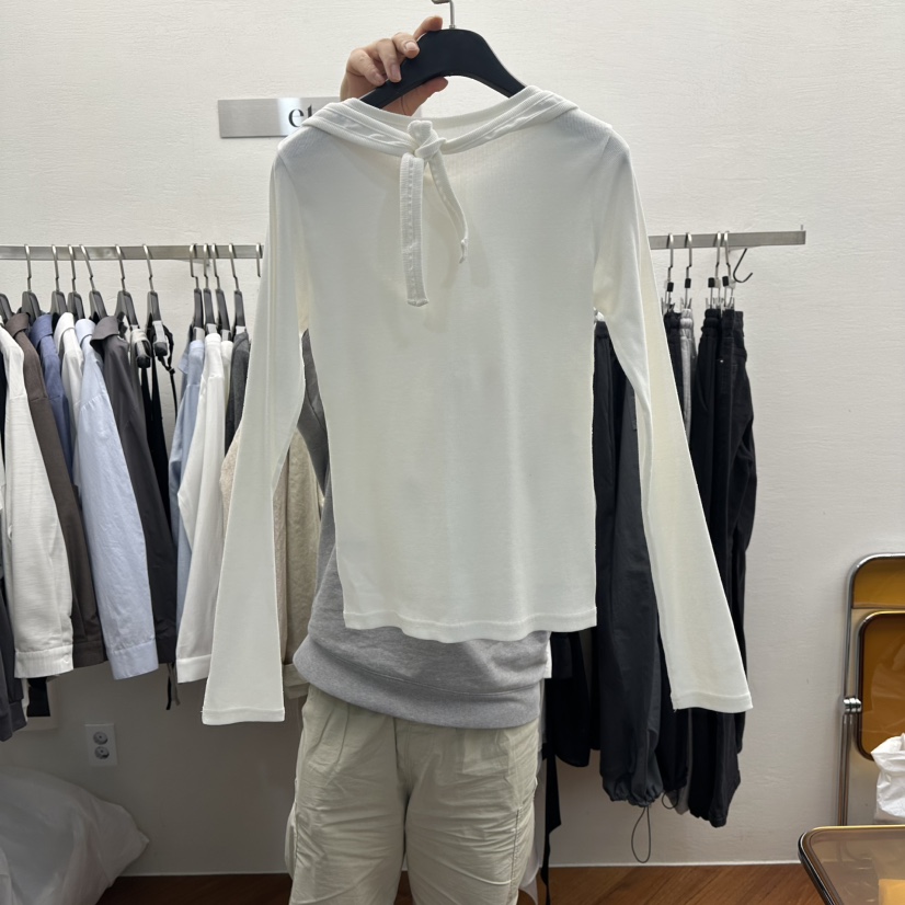 MOANA東大門實拍女裝新品職業休閑熱賣26春夏長袖T恤假兩件MOANA長袖T恤