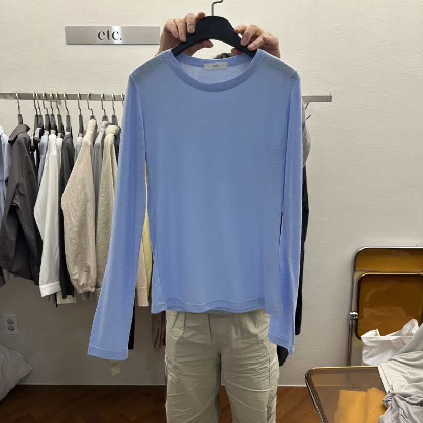 MOANA東大門代購女裝新款休閑推薦職業真品26春夏長袖T恤MOANA長袖T恤圖色2