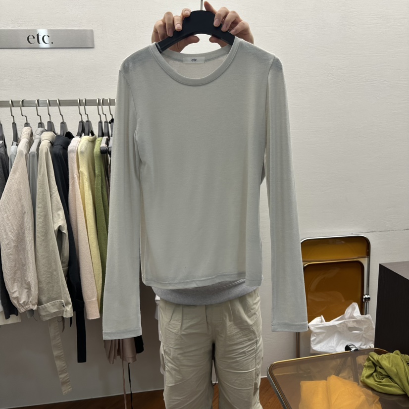 MOANA東大門代購女裝新款休閑推薦職業真品26春夏長袖T恤MOANA長袖T恤圖色4