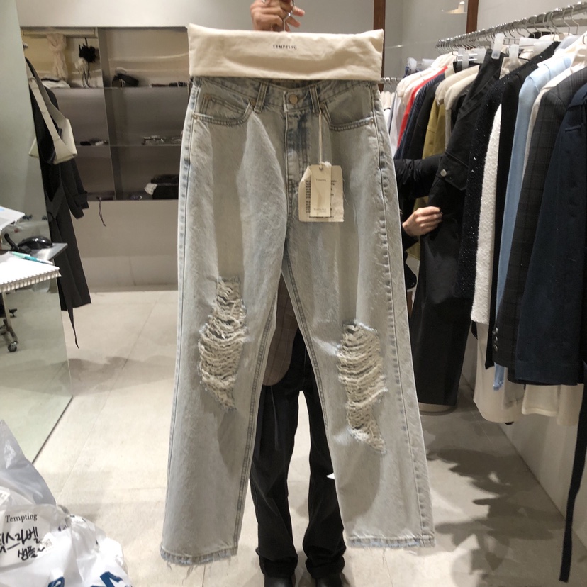 TEMPTING韓國直郵女士新品職業時尚真品熱賣人氣26春夏牛仔褲TEMPTING牛仔褲圖色1