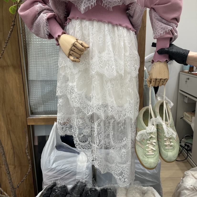 MARI CO韓國代購女士新品推薦時尚職業真品26春夏長裙褶皺MARI CO長裙圖色1