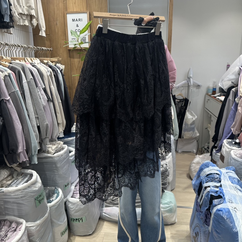 MARI CO韓國代購女士新品推薦時尚職業真品26春夏長裙褶皺MARI CO長裙圖色2