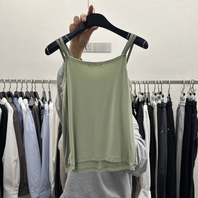 MOANA韓國代購女裝新品職業時尚休閑人氣吊帶背心假兩件雙層MOANA吊帶/背心