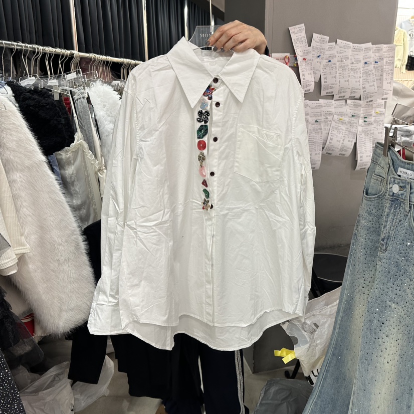 MOMAZU東大門直郵女士新款推薦真品時尚人氣職業襯衫蕾絲衫MOMAZU襯衫/蕾絲衫圖色1