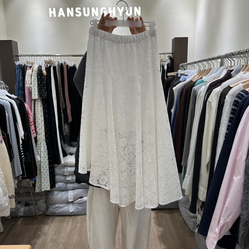 HANSUNGHYUN東大門直郵女裝新品休閑真品人氣推薦長裙蕾絲HANSUNGHYUN長裙圖色1