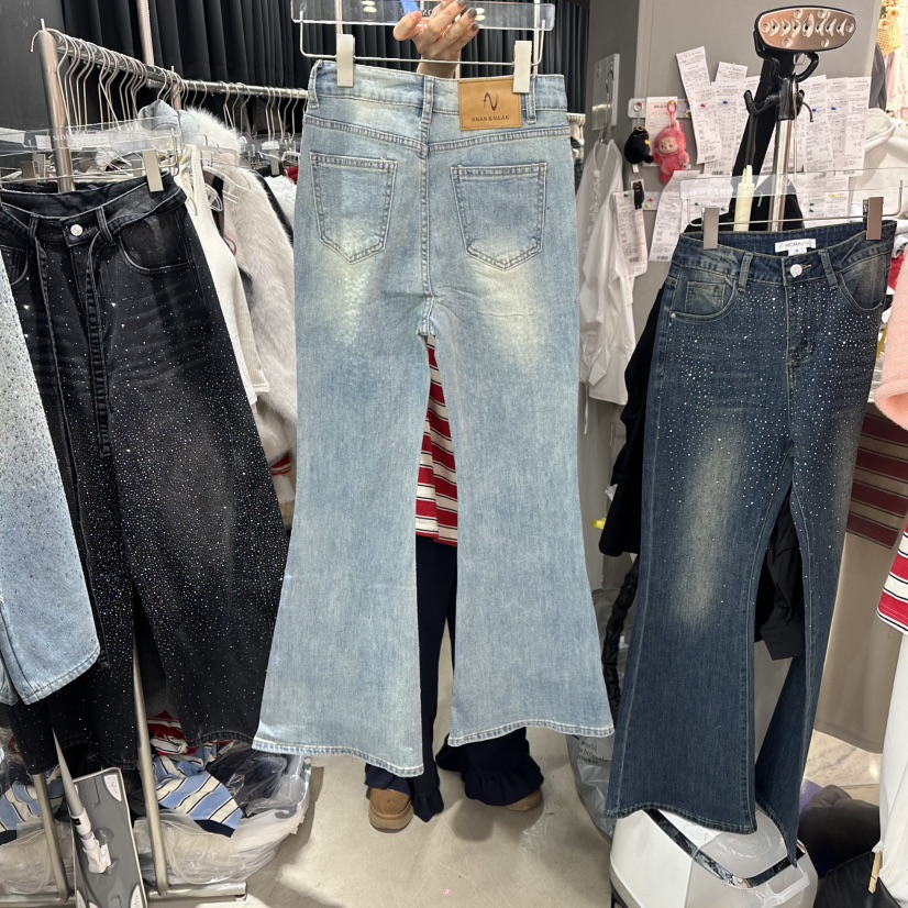 MOMAZU東大門實拍女裝新款休閑推薦熱賣職業26春夏牛仔褲喇叭MOMAZU牛仔褲