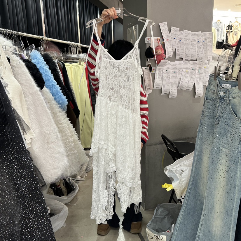 MOMAZU韓國代購女士新款人氣真品時尚推薦職業連衣裙蕾絲MOMAZU連衣裙