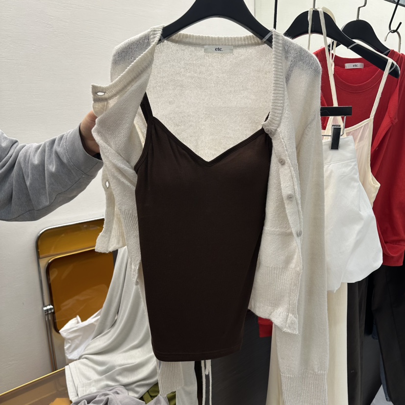 MOANA東大門直郵女裝新品真品推薦職業26春夏休閑吊帶背心MOANA吊帶/背心圖色2棕色