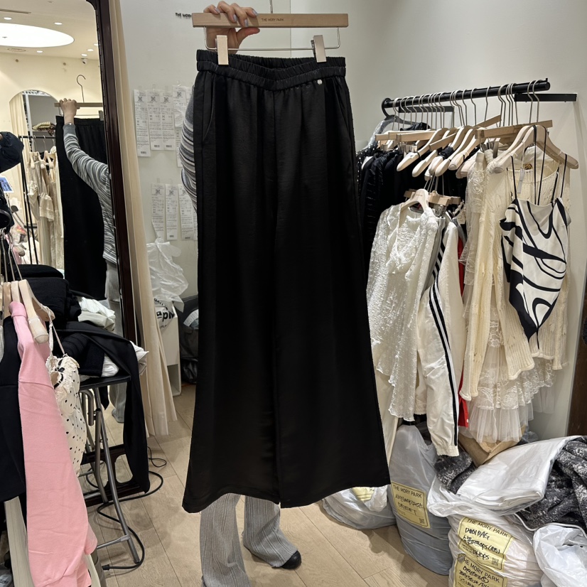 THEMORYPARK韓國代購女裝新品熱賣26春夏推薦人氣休閑褲緞面THE MORY PARK休閑褲圖色2