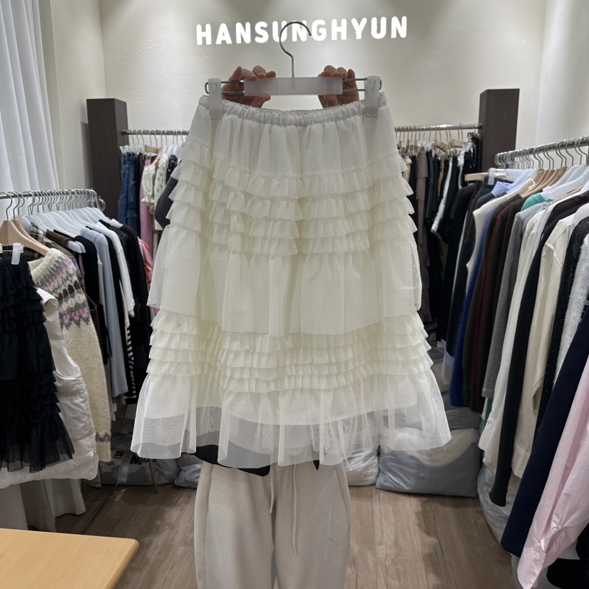 HANSUNGHYUN韓國代購女士新款26春夏休閑時尚推薦長裙雪紡HANSUNGHYUN長裙