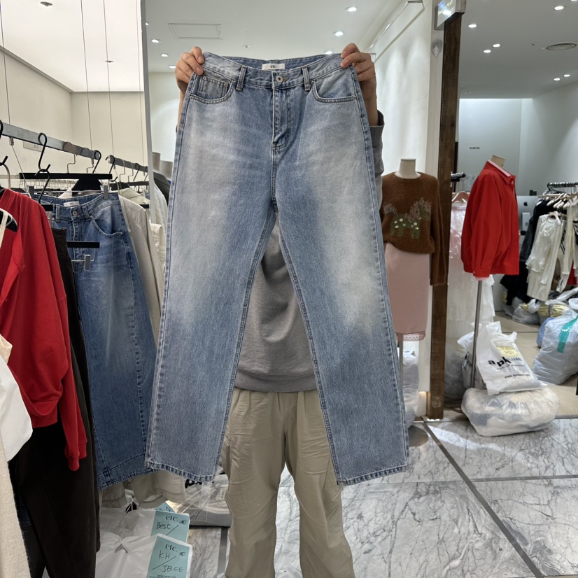 MOANA韓國代購女士新款時尚人氣休閑推薦熱賣26春夏牛仔褲修身MOANA牛仔褲圖色1