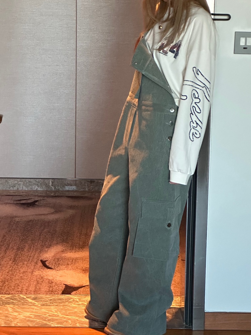 ZEROZERO東大門代購女裝新品時尚休閑人氣背帶褲工裝復古ZEROZERO背帶褲