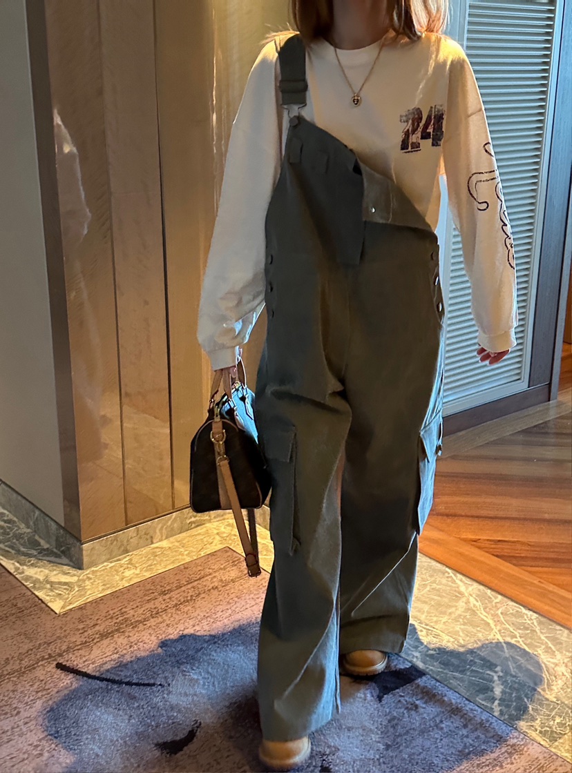 ZEROZERO東大門代購女裝新品時尚休閑人氣背帶褲工裝復古ZEROZERO背帶褲