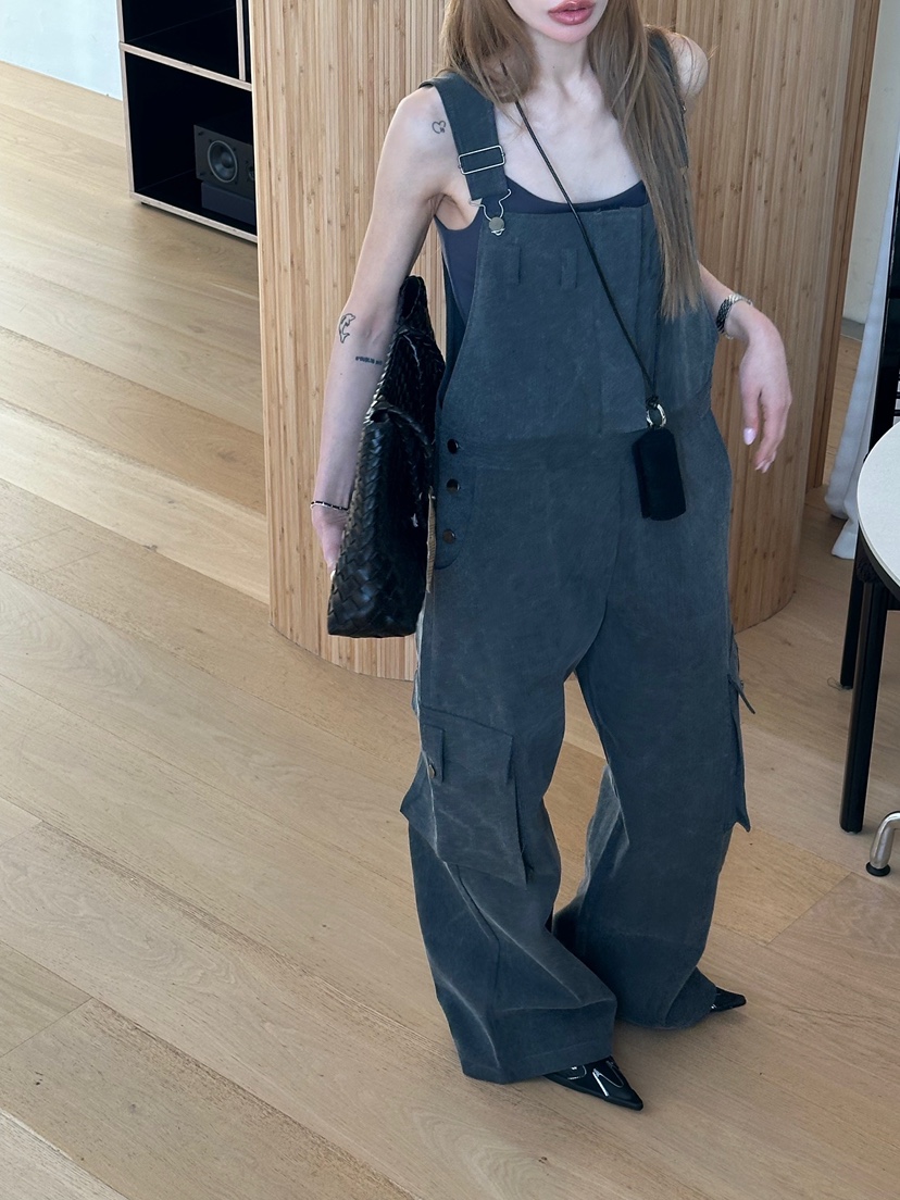 ZEROZERO東大門代購女裝新品時尚休閑人氣背帶褲工裝復古ZEROZERO背帶褲