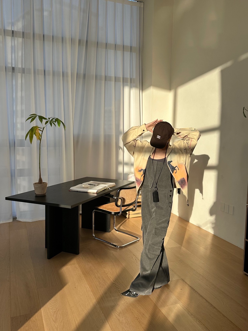 ZEROZERO東大門代購女裝新品時尚休閑人氣背帶褲工裝復古ZEROZERO背帶褲