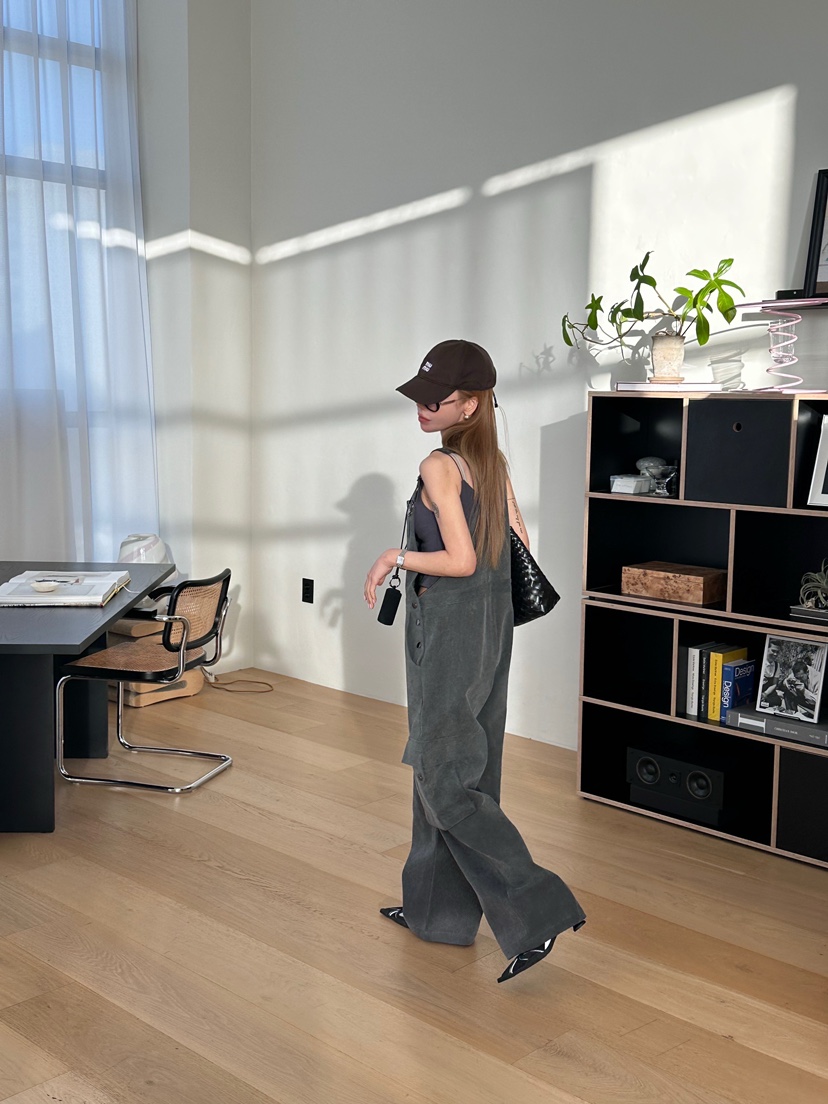 ZEROZERO東大門代購女裝新品時尚休閑人氣背帶褲工裝復古ZEROZERO背帶褲