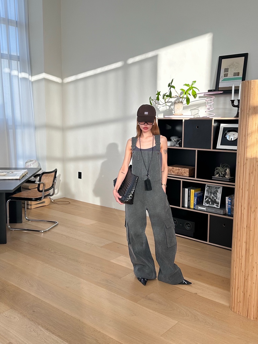 ZEROZERO東大門代購女裝新品時尚休閑人氣背帶褲工裝復古ZEROZERO背帶褲