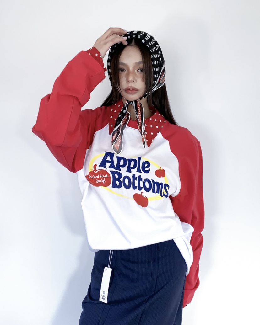 LIVE AID-P韓國代購女裝新款人氣26春夏時尚休閑長袖T恤LIVE AID-P長袖T恤