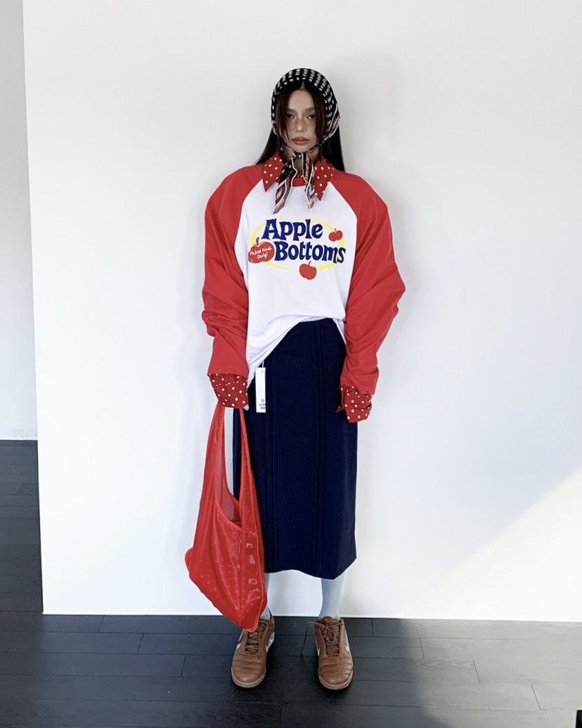 LIVE AID-P韓國代購女裝新款人氣26春夏時尚休閑長袖T恤LIVE AID-P長袖T恤