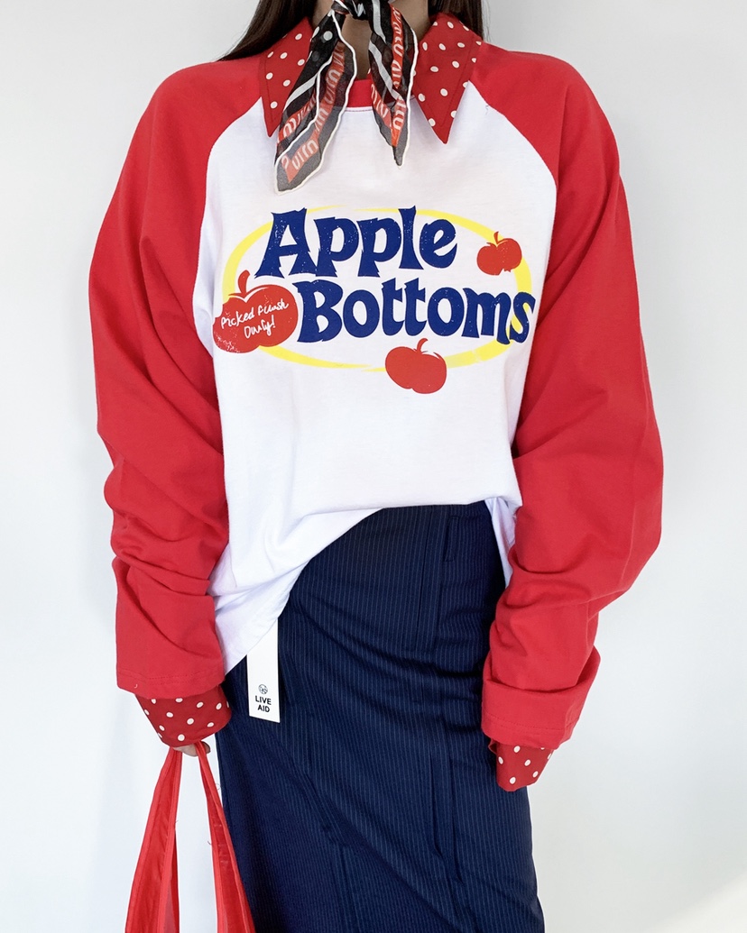 LIVE AID-P韓國代購女裝新款人氣26春夏時尚休閑長袖T恤LIVE AID-P長袖T恤