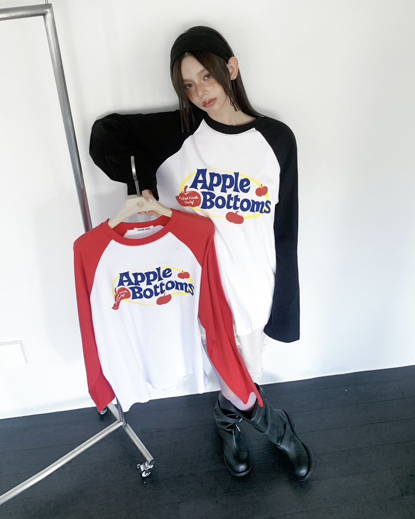 LIVE AID-P韓國代購女裝新款人氣26春夏時尚休閑長袖T恤LIVE AID-P長袖T恤