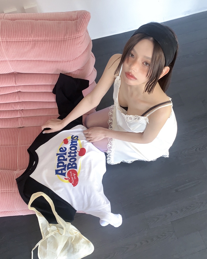 LIVE AID-P韓國代購女裝新款人氣26春夏時尚休閑長袖T恤LIVE AID-P長袖T恤