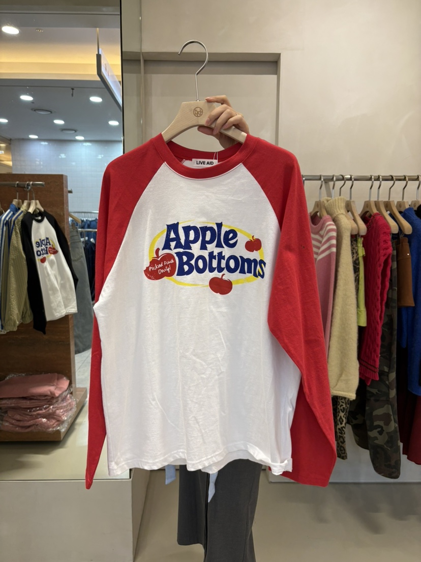 LIVE AID-P韓國代購女裝新款人氣26春夏時尚休閑長袖T恤LIVE AID-P長袖T恤圖色1