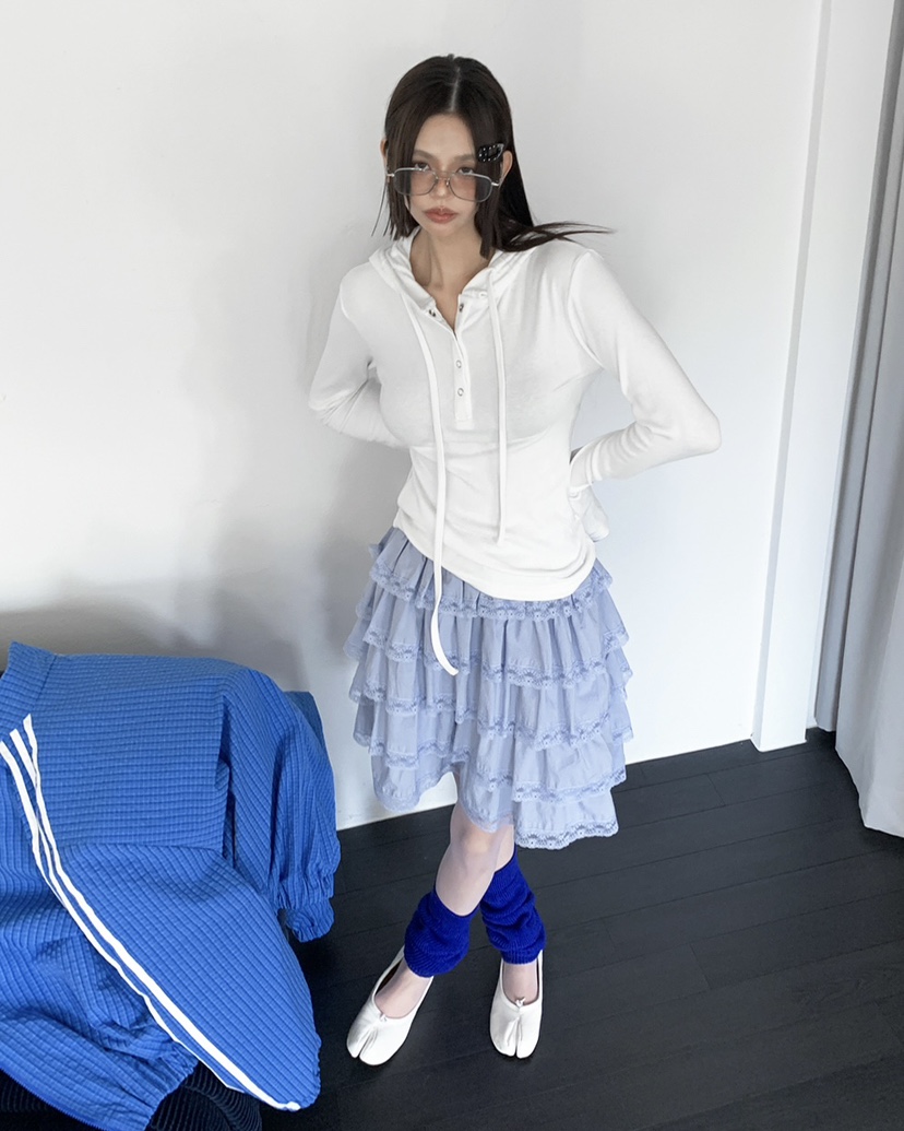 LIVE AID-P東大門代購女士新款時尚推薦26春夏長袖T恤連帽衫LIVE AID-P長袖T恤