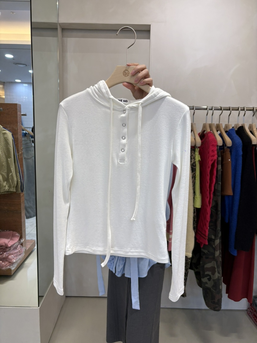 LIVE AID-P東大門代購女士新款時尚推薦26春夏長袖T恤連帽衫LIVE AID-P長袖T恤圖色3