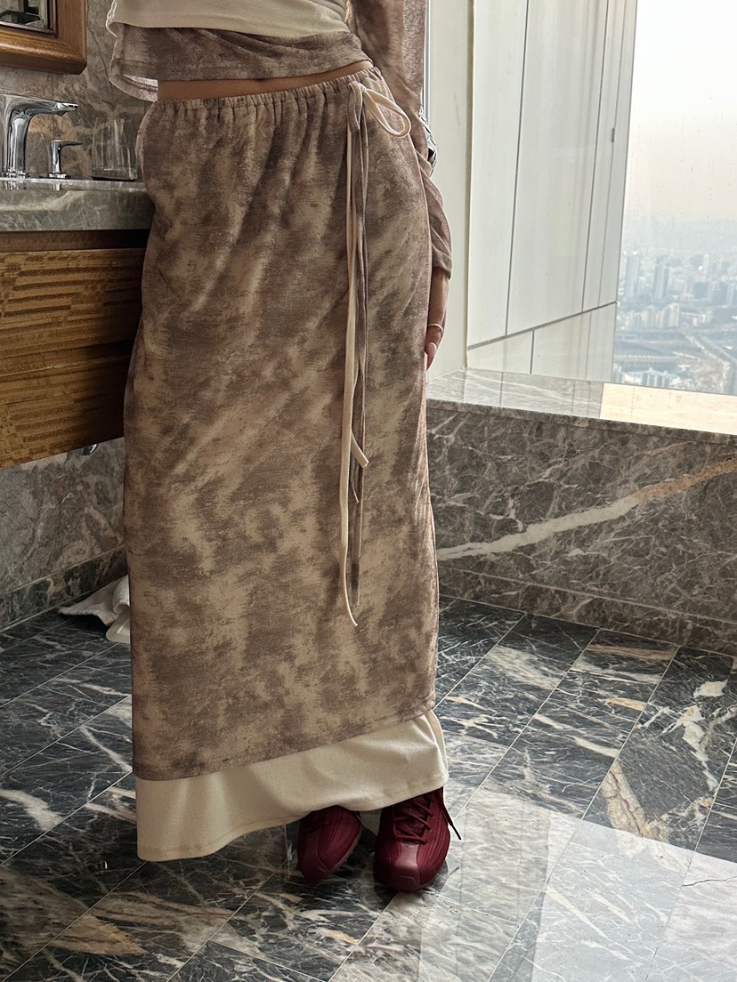 ZEROZERO韓國代購女士新品人氣26春夏熱賣推薦休閑長裙長款ZEROZERO長裙圖色1