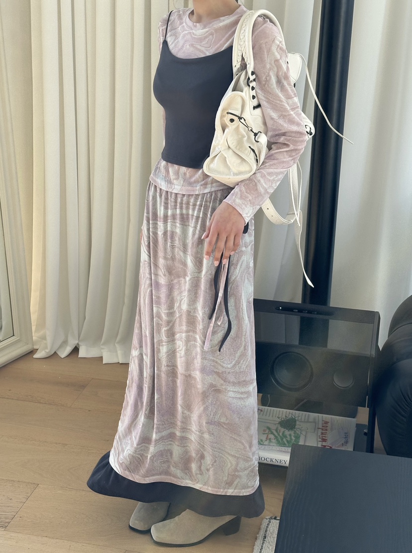 ZEROZERO韓國代購女士新品人氣26春夏熱賣推薦休閑長裙長款ZEROZERO長裙圖色2