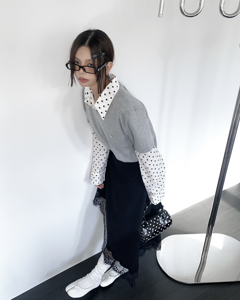 LIVE AID-P韓國代購女裝新款推薦真品職業半身裙中短裙LIVE AID-P半身裙/中短裙