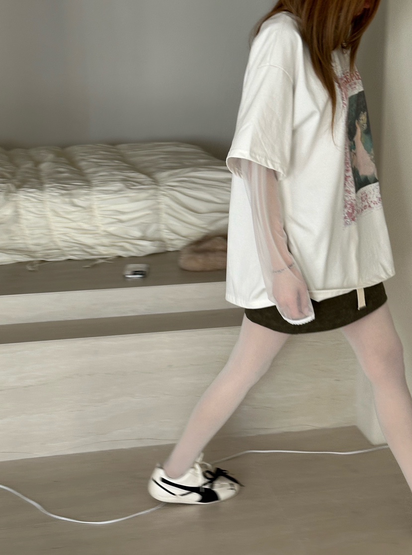 ZEROZERO東大門代購女裝新品時尚職業休閑推薦長袖T恤透視ZEROZERO長袖T恤