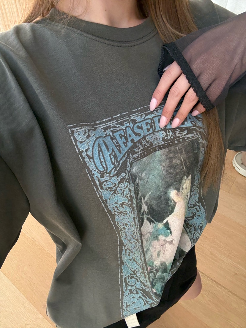 ZEROZERO東大門代購女裝新品時尚職業休閑推薦長袖T恤透視ZEROZERO長袖T恤