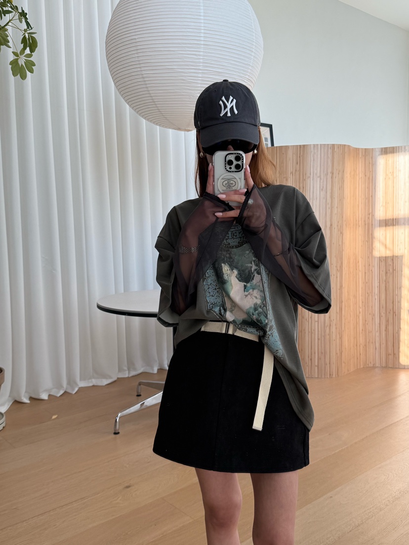 ZEROZERO東大門代購女裝新品時尚職業休閑推薦長袖T恤透視ZEROZERO長袖T恤