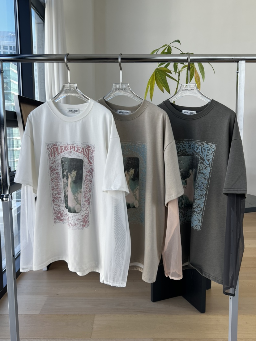 ZEROZERO東大門代購女裝新品時尚職業休閑推薦長袖T恤透視ZEROZERO長袖T恤