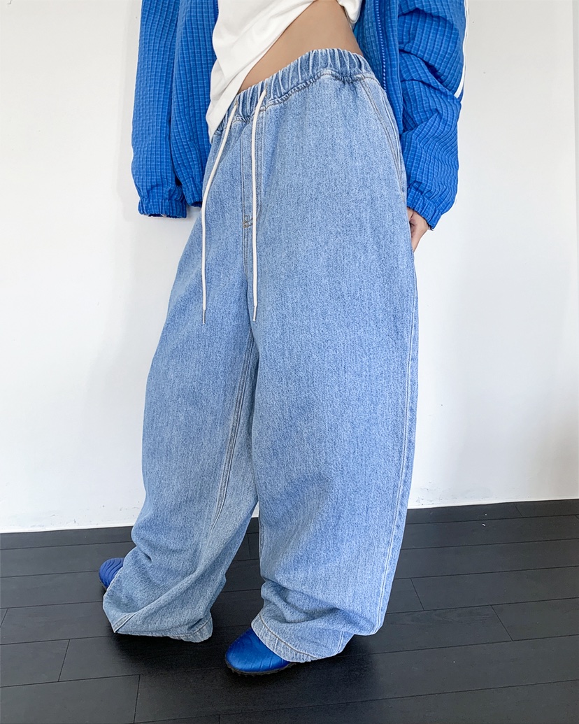 LIVE AID-P東大門直郵女裝新款推薦熱賣牛仔褲寬松牛仔LIVE AID-P牛仔褲