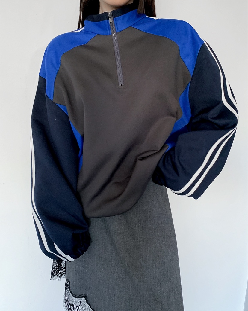 LIVE AID-P東大門實拍女裝新品職業推薦時尚人氣衛衣拉鏈LIVE AID-P衛衣