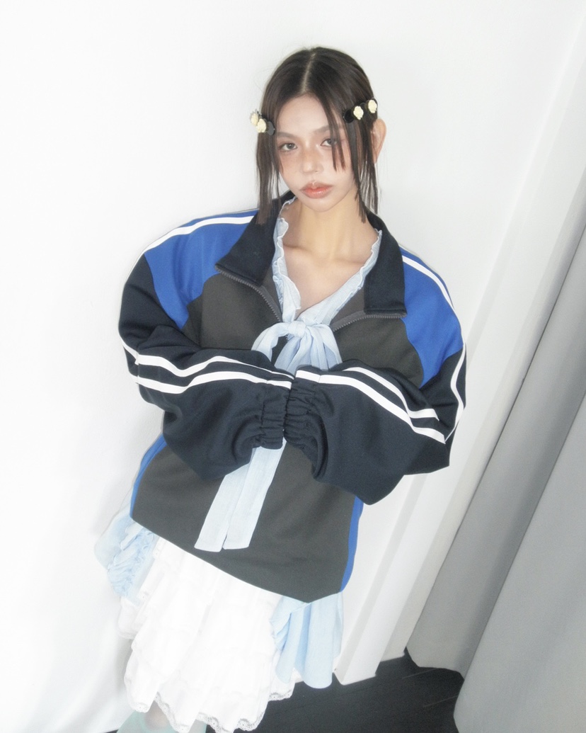 LIVE AID-P東大門實拍女裝新品職業推薦時尚人氣衛衣拉鏈LIVE AID-P衛衣