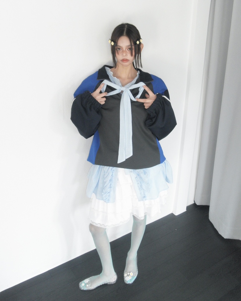 LIVE AID-P東大門實拍女裝新品職業推薦時尚人氣衛衣拉鏈LIVE AID-P衛衣