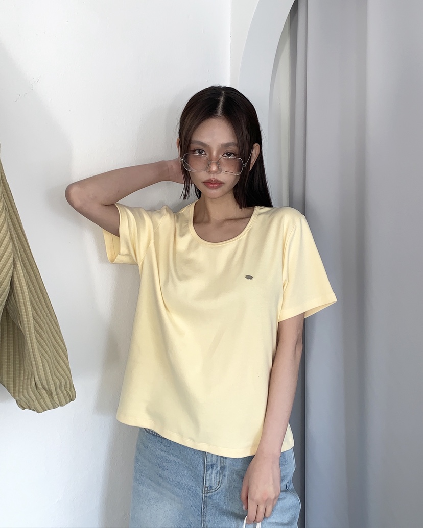 LIVE AID-P韓國直郵女裝新品時尚職業熱賣休閑真品26春夏T恤LIVE AID-PT恤